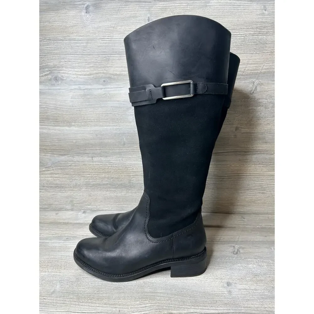 Clarks Women's Maye Carly Black Zipper Knee-High Boots Size 9